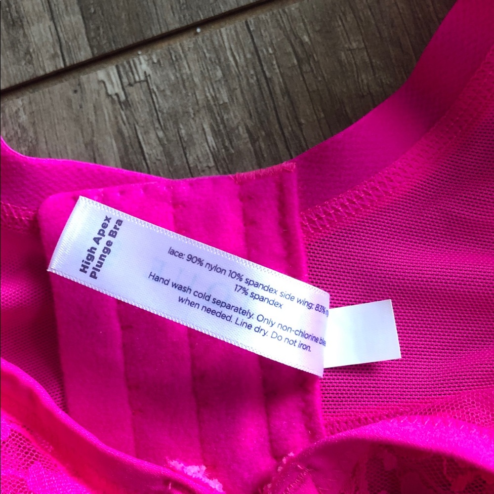 Cacique High Apex Plunge Bra Pink Glow 44D - Picture 6 of 9
